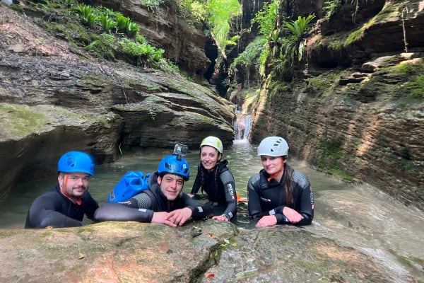 Tour de canyoning dans les Dolomites, Val Maggiore, près de Canazei