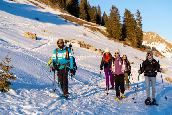 Schneeschuhwandern in Samoëns, Le Grand Massif
