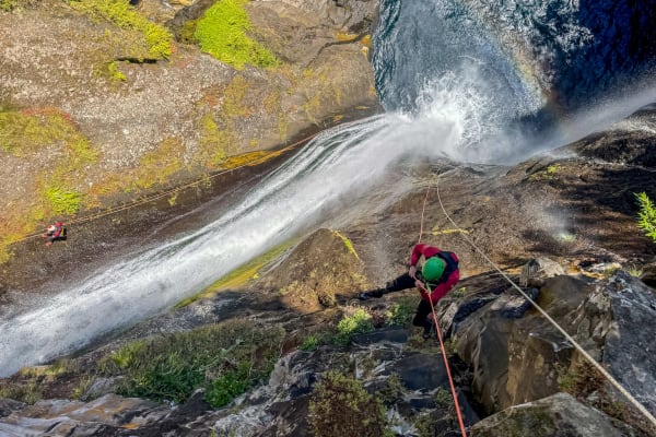 Descent of the Takamaka Canyon in La Plaine-des-Palmistes, Reunion Island