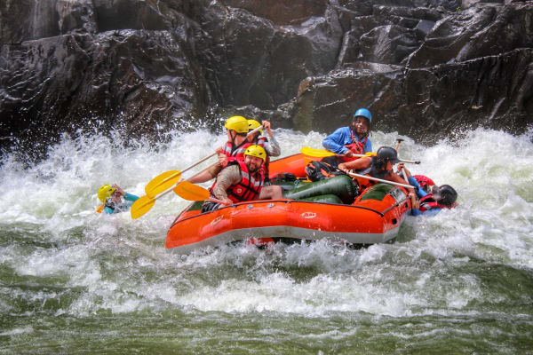 Rafting down the Zambezi from Victoria Falls