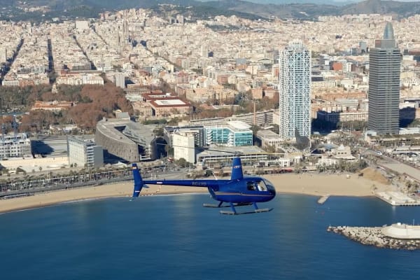 Hubschrauberflug in Barcelona