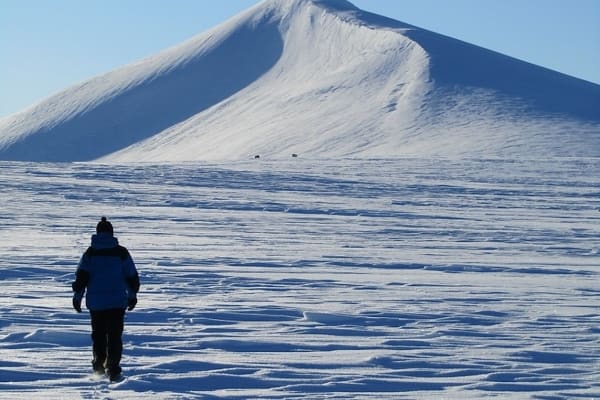 Schneeschuhwandern in Spitzbergen