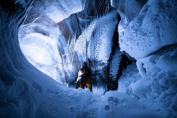 Caving in Svalbard