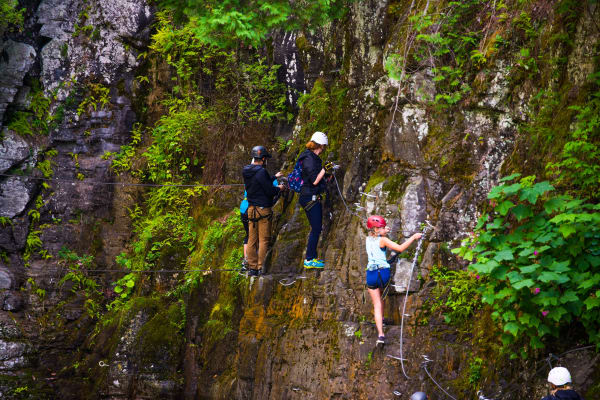 Via ferrata des Gorges d'Ailefroide près de Vallouise-Pelvoux dans les Écrins