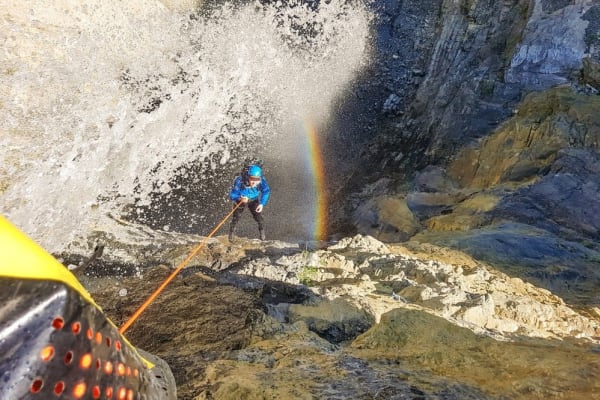 Canyoning in Abraham Lake