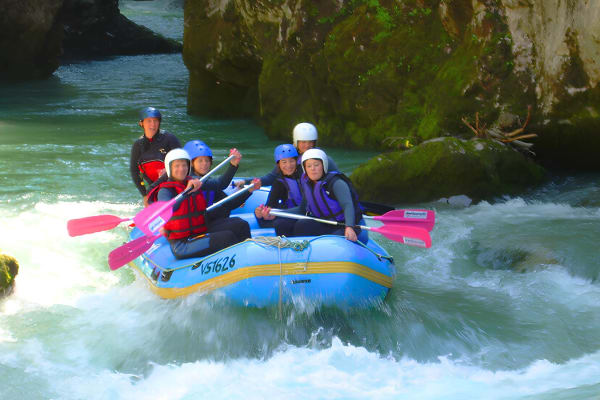 Rafting in the Sarine gorges from Château d'Oex near Montreux