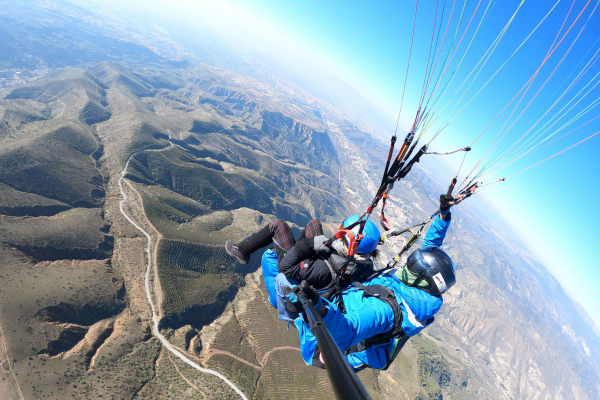 Tandem Paragliding Flight from Granada to Sierra Nevada