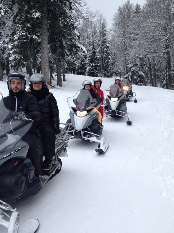 Schneemobil in Frankreich