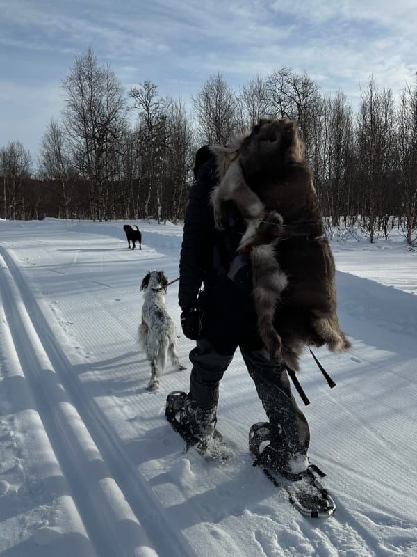 Schneeschuhwandern in Schweden