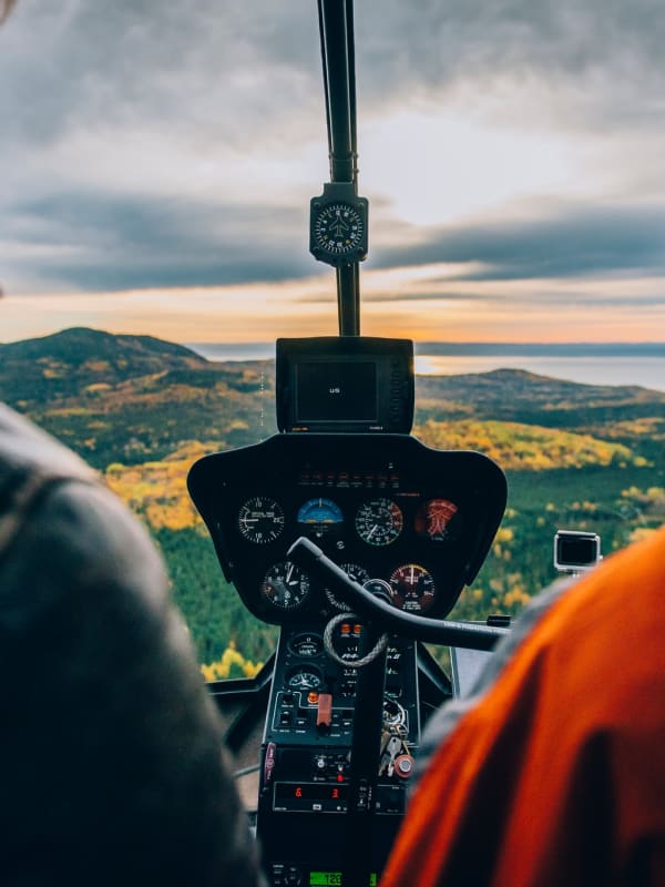 Hubschrauberflug in Kanada
