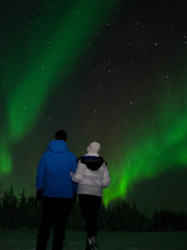 Rentierschlittenfahrt in Finnland