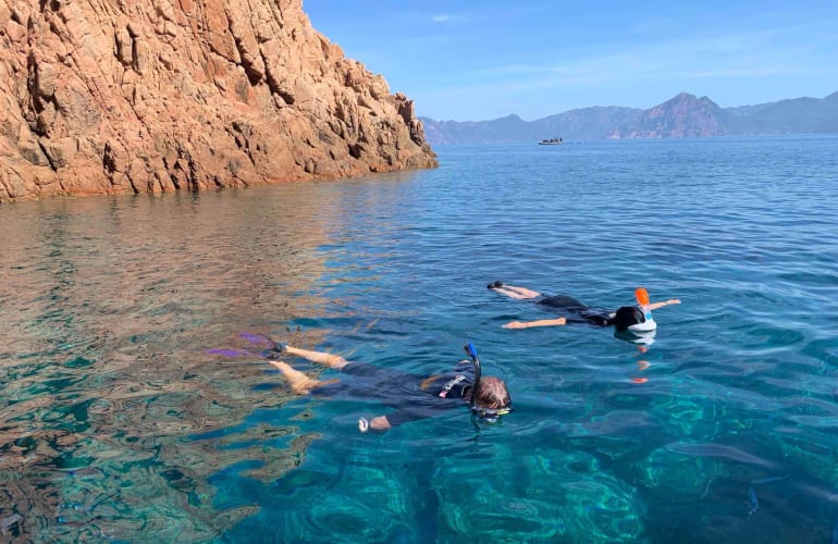 Snorkeling excursion in the bay of Cargèse, Corsica