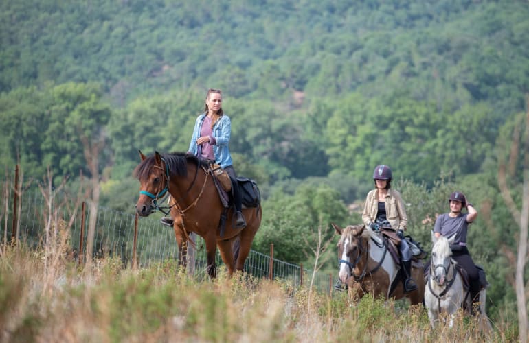 Reiten in den korsischen Bergen, Corte