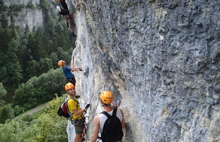 Via Ferratas in the mountains of Jura, Doubs