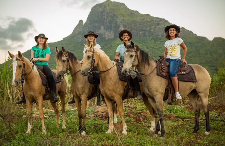 Horse riding in Cascavelle, near Flic en Flac on Mauritius