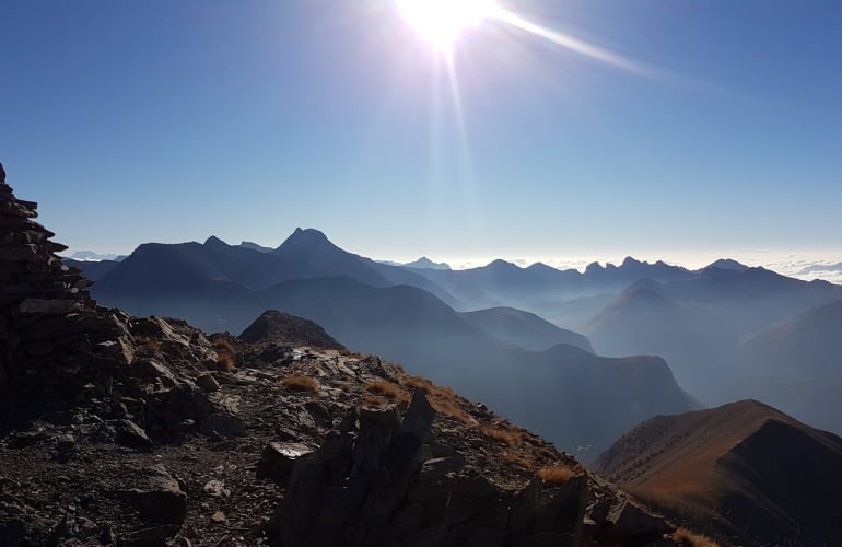 Privatised Air Hiking on the summits of the Mercantour from Allos