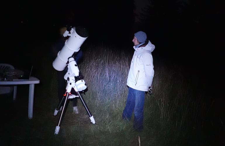 Observation des étoiles en raquettes dans le Parc naturel régional du Vercors, près de Grenoble