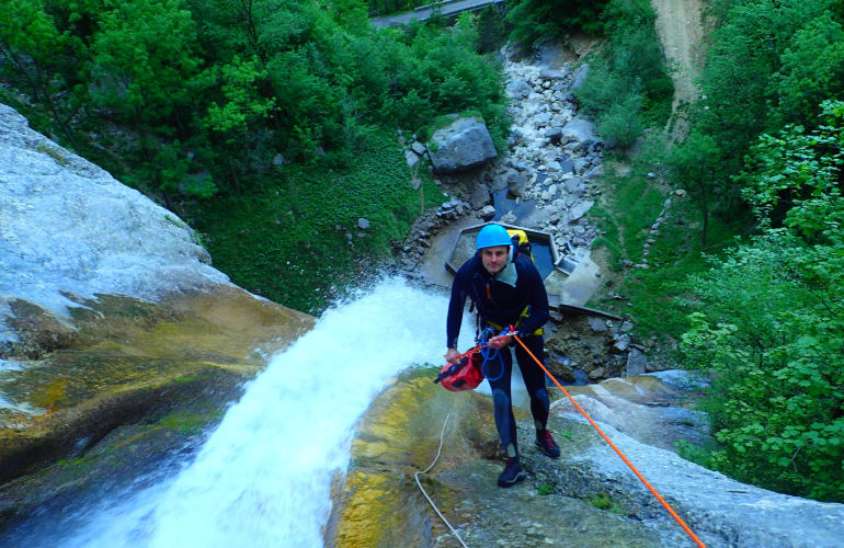Upper part of the Ecouges canyon in the Vercors, near Grenoble
