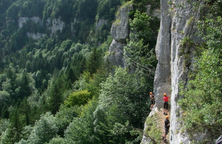 Via Ferratas in the mountains of Jura, Doubs