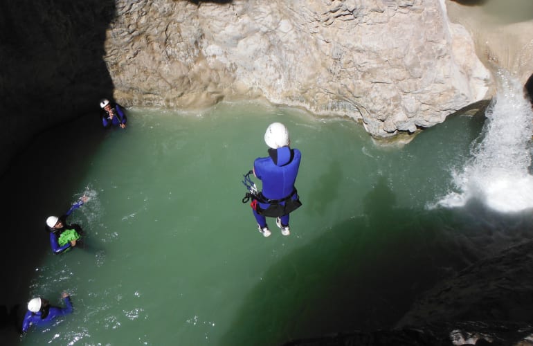 Descente canyoning de la Clue du Riolan près de Nice