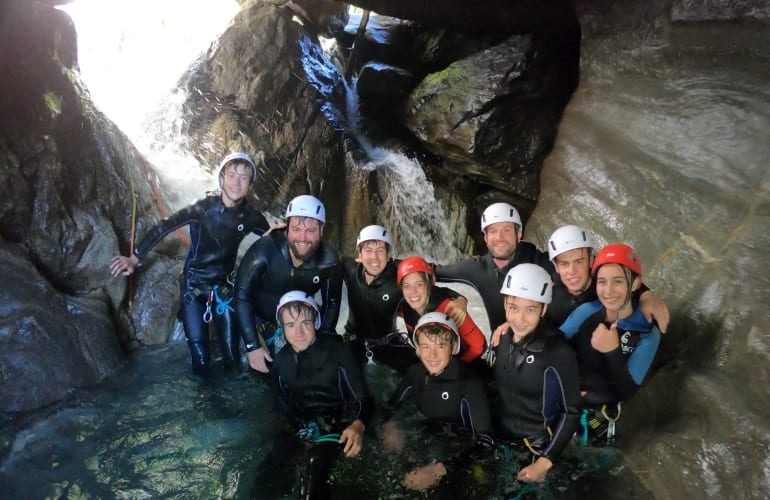 Cañón de Eaux Rousses en La Léchère, cerca de Méribel