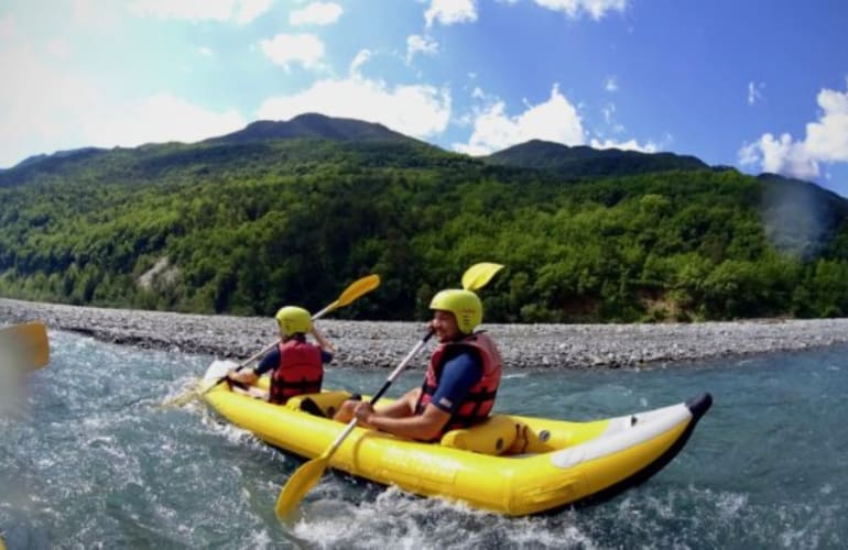 Kayaking down the Var river from Villars-sur-Var, near Nice