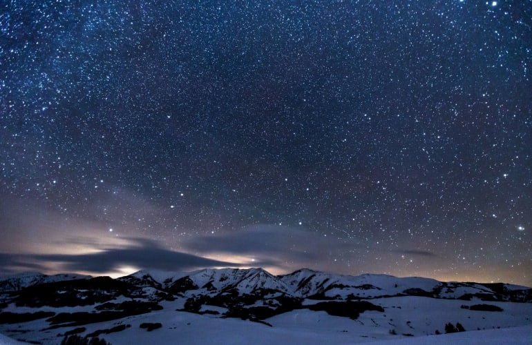 Observation des étoiles en raquettes dans le Parc naturel régional du Vercors, près de Grenoble