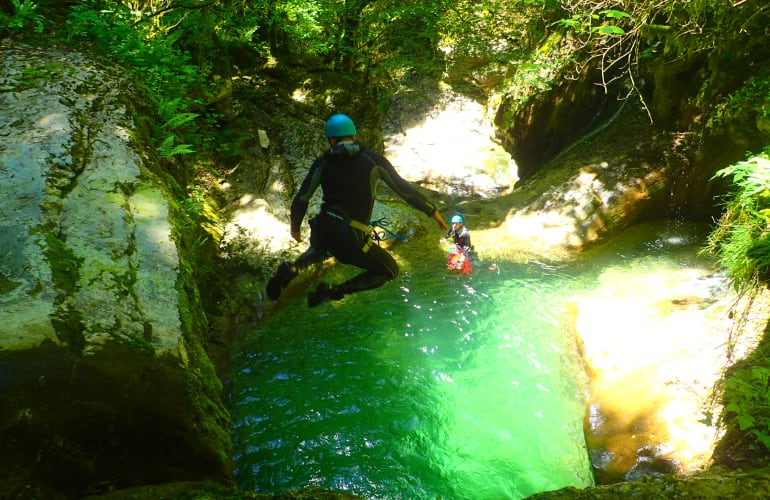 Lower part of the Ecouges canyon in Vercors, near Grenoble