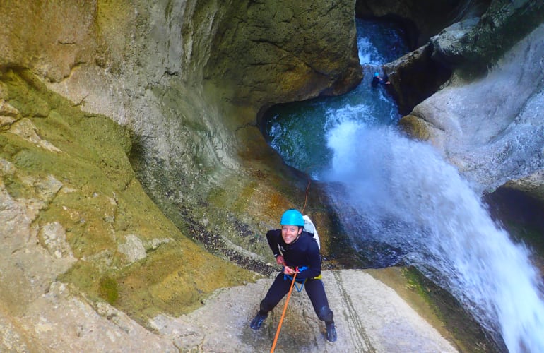 Partie haute du canyon des Ecouges dans le Vercors, près de Grenoble
