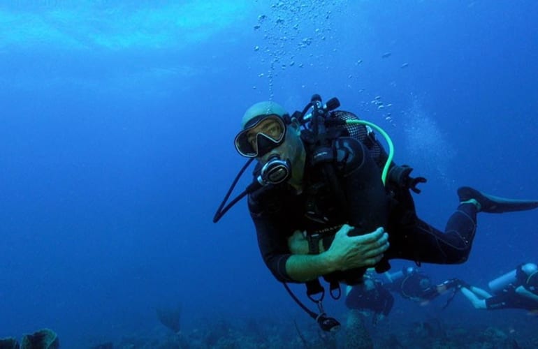 Taucherische Entdeckung in Saint-François, Guadeloupe
