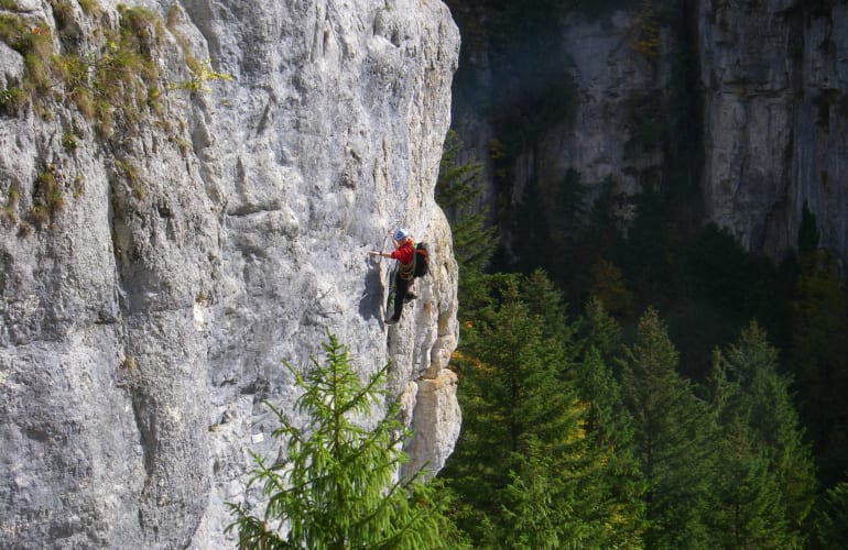 Via Ferratas in the mountains of Jura, Doubs