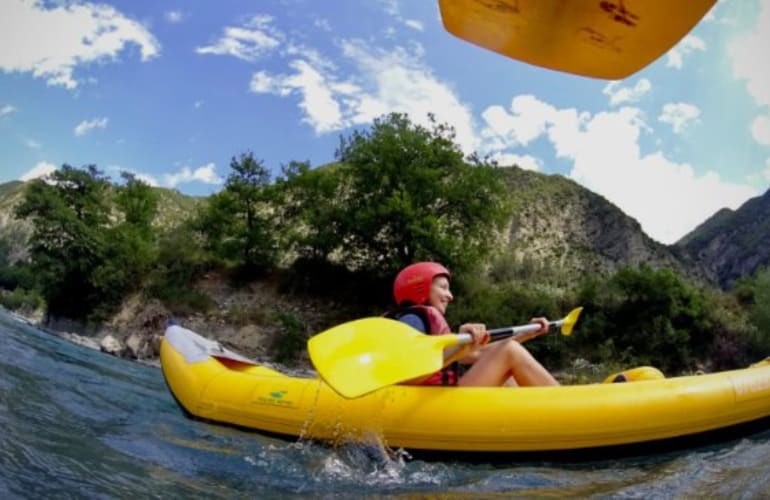 Kayaking down the Var river from Villars-sur-Var, near Nice