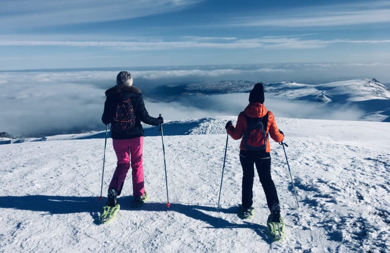 Snowshoeing at Lioran, Cantal Massif