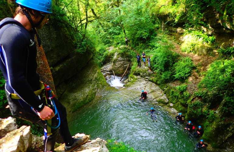 Partie basse du canyon des Ecouges dans le Vercors, près de Grenoble