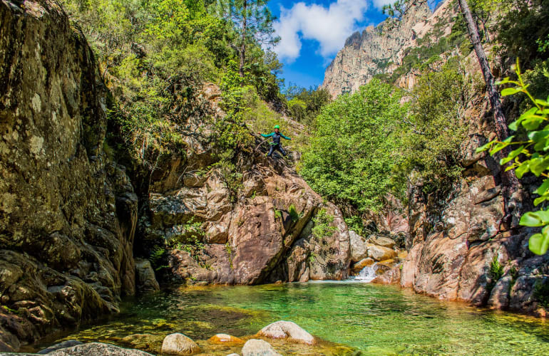 Initiation Canyon of Pulischellu in Bavella, Corsica