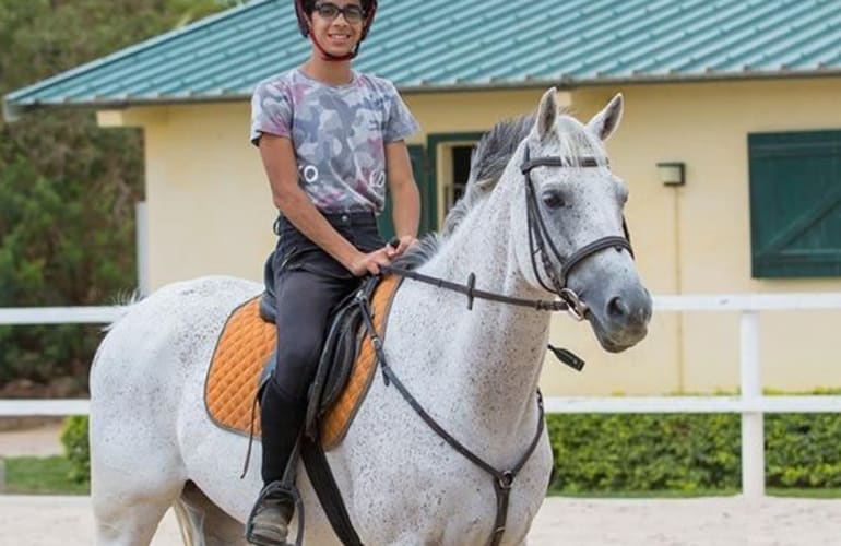 Horseback riding lessons in Cascavelle, near Flic en Flac on Mauritius
