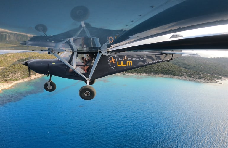 Multiaxis microlight flight in Corsica from Saint-Florent