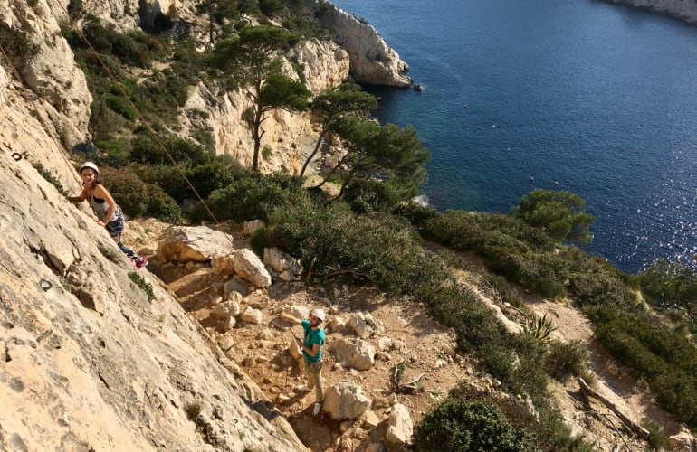 Initiation Escalade dans le Parc National des Calanques, Marseille
