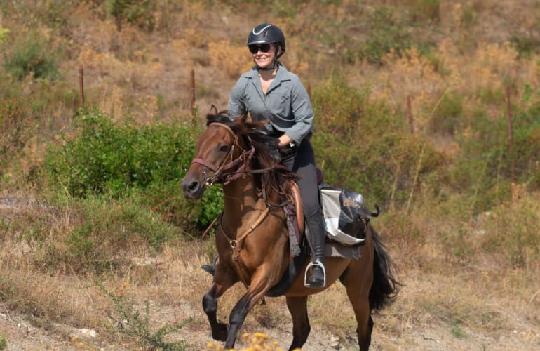 Horse riding in the Corsican mountains, Corte