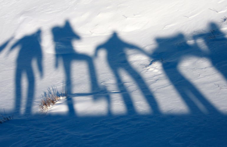 Snowshoeing around Le Lioran, Cantal Massif