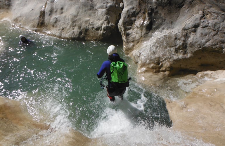 Canyoning Descent of the Clue du Riolan near Nice