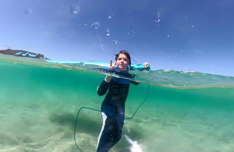 Cours de surf à Cupabia, près de Propriano
