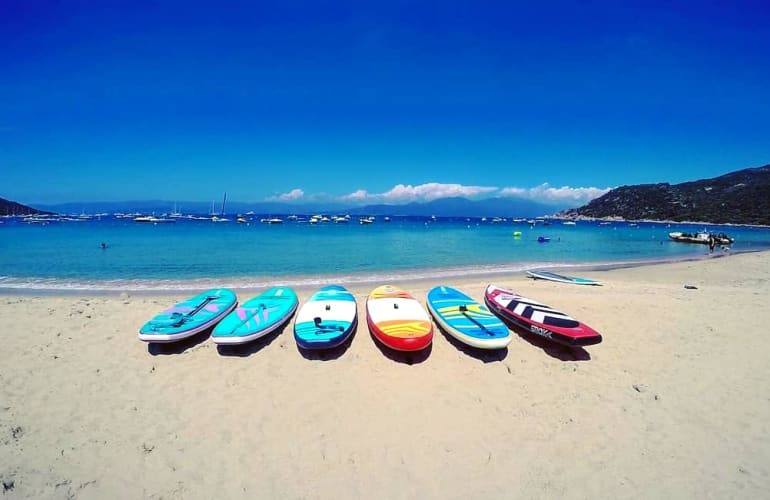Surfing lessons at Cupabia, near Propriano