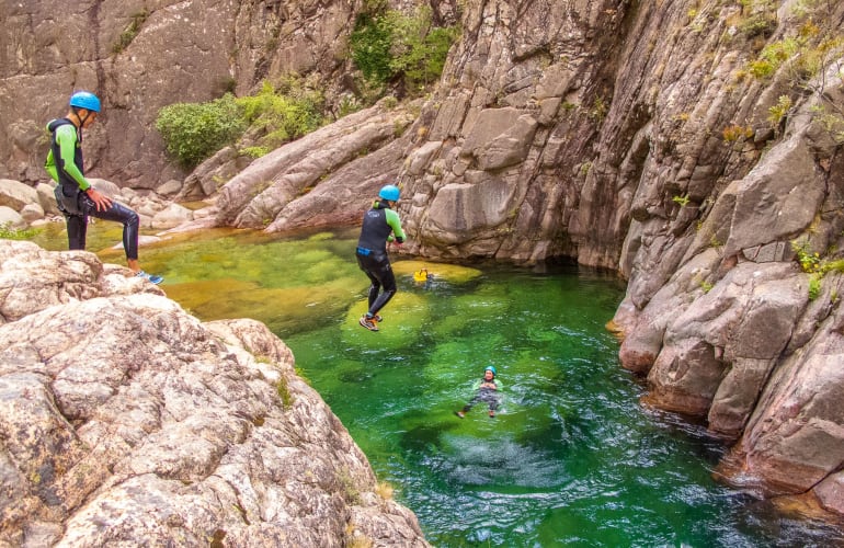 Sporty Canyon of La Vacca in Bavella, Corsica