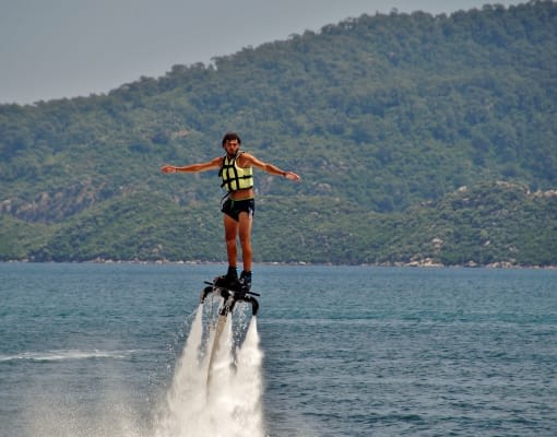 Flyboarding in Santorini