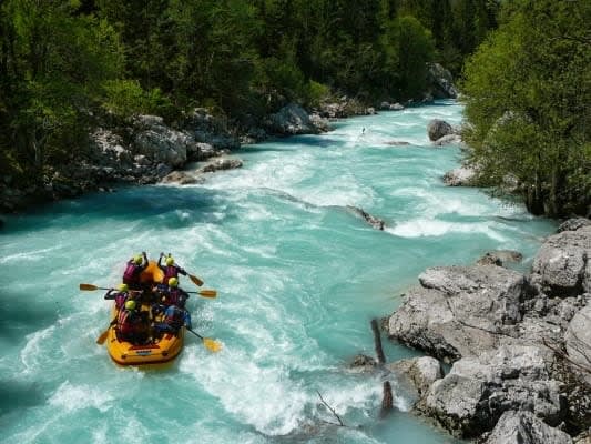 Rafting sur la rivière Soca