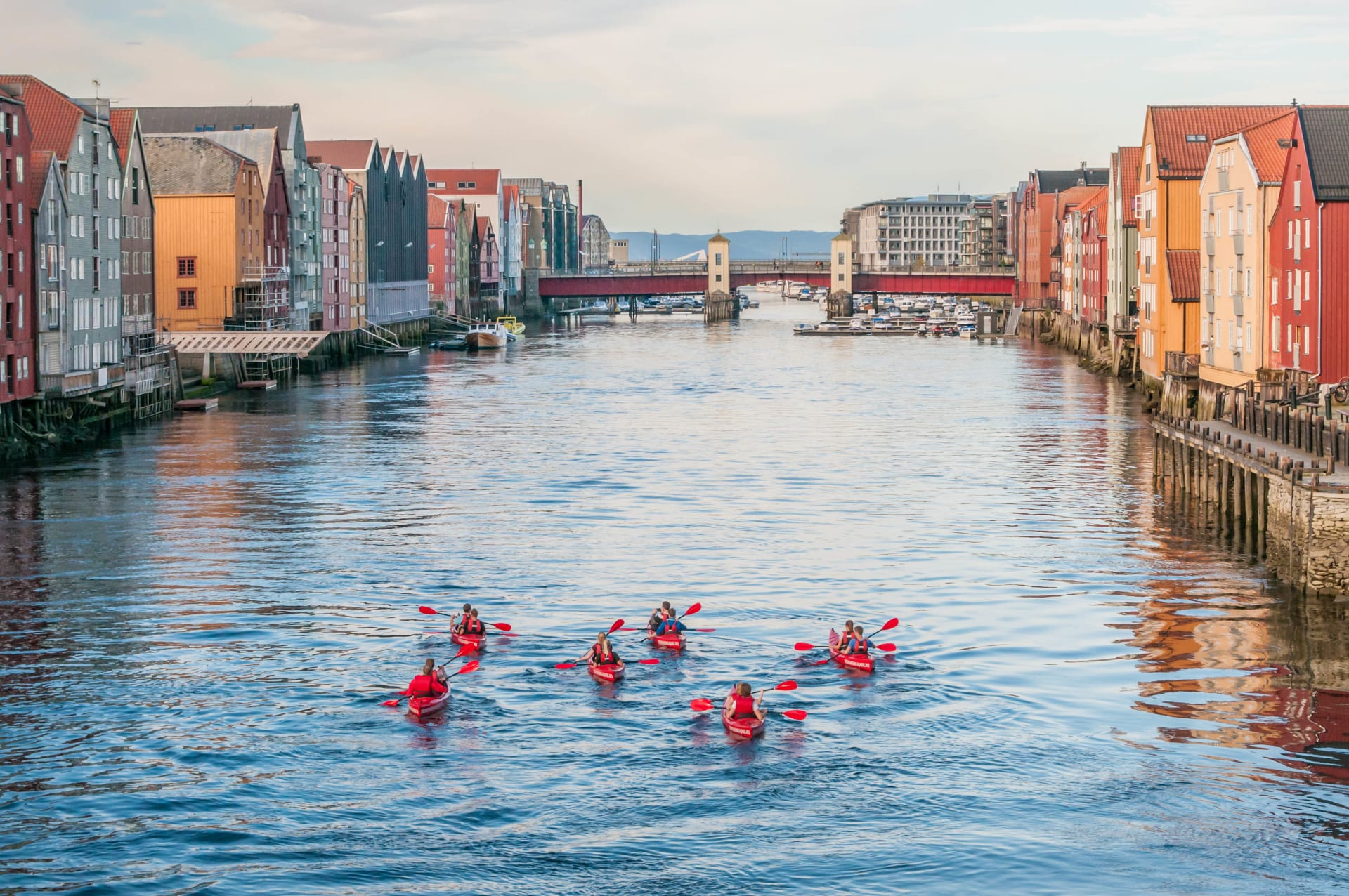 Trondheim: guided kayaking on the Nidelven in the city centre