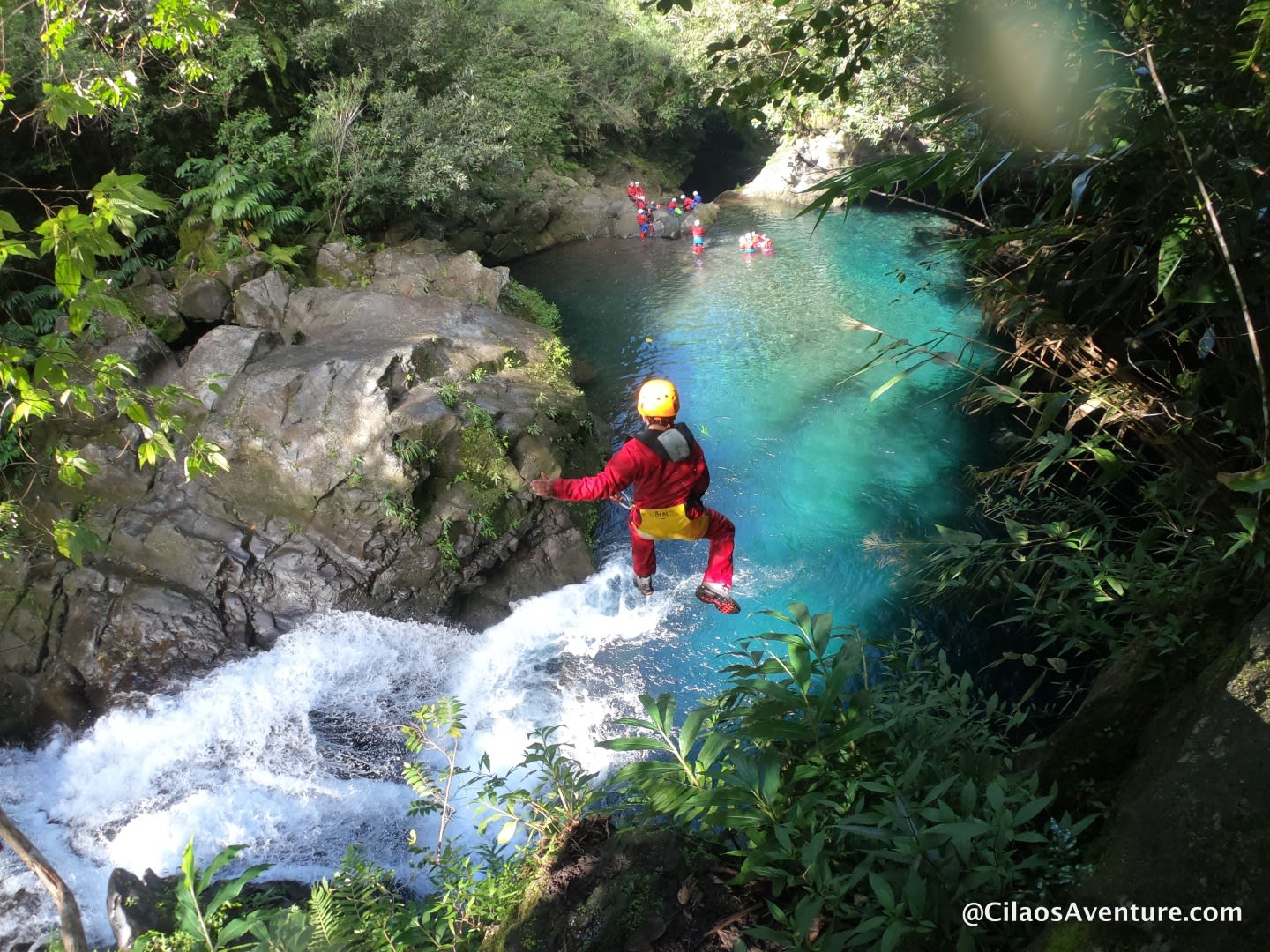 Canyoning dans la rivière Langevin à Saint-Joseph