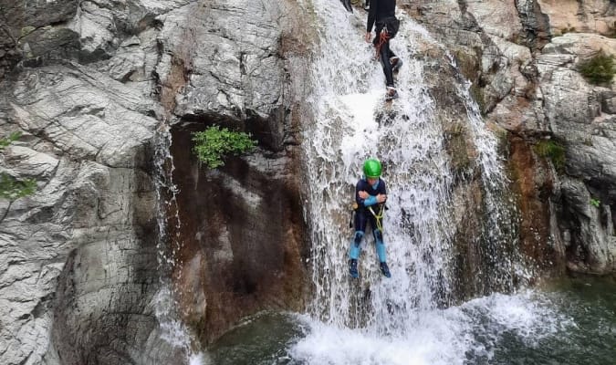 Water slide at Zoicu Canyon at Soccia