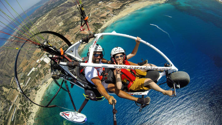 Tandem Paramotoring above Chania